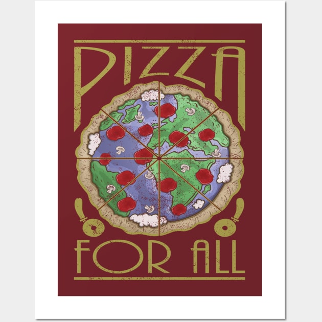 Pizza For All Wall Art by FrontalLobe